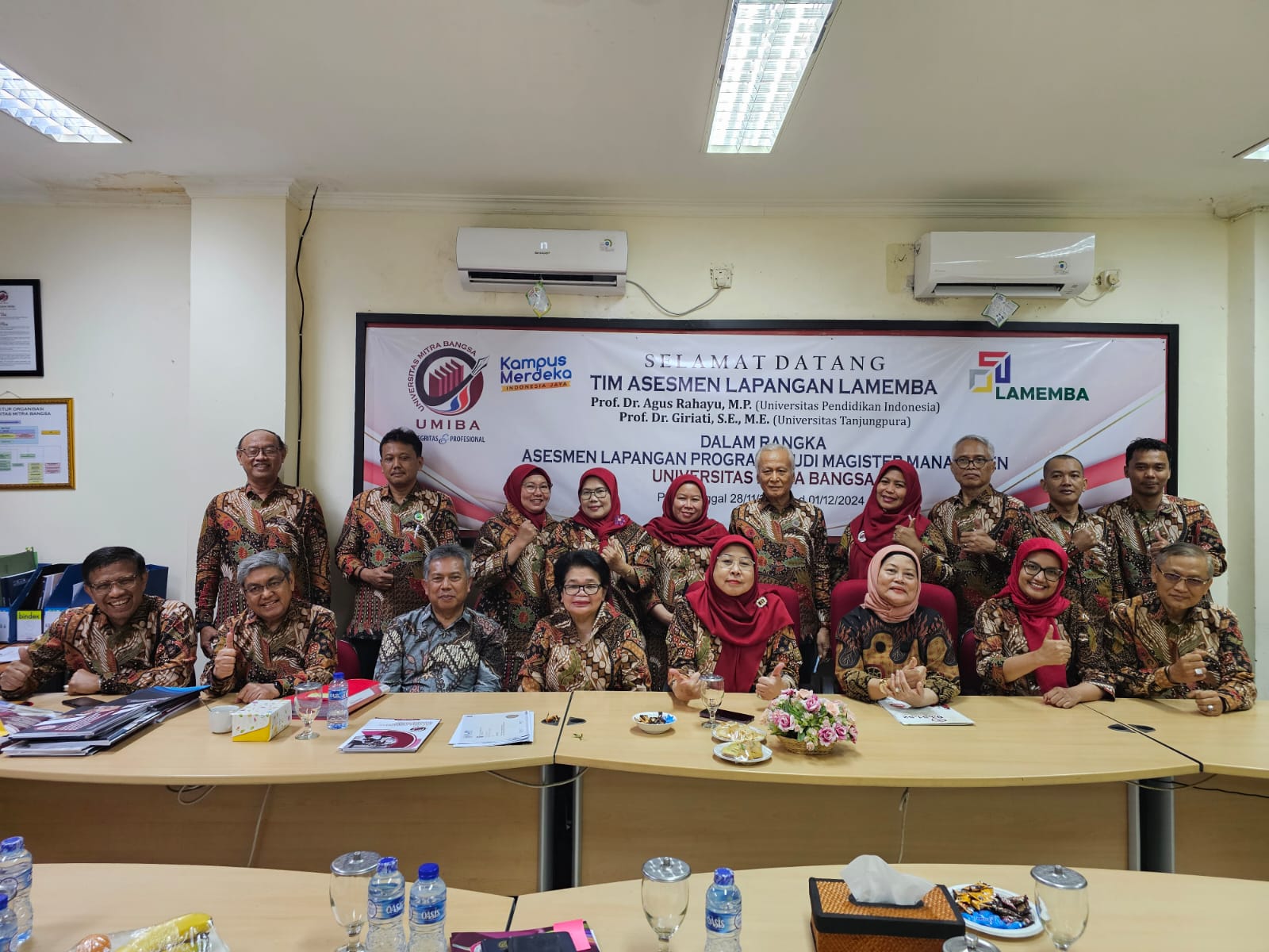 Tim Asesmen Lapangan LAMEMBA Lakukan Evaluasi Program Studi Magister Manajemen Universitas Mitra Bangsa